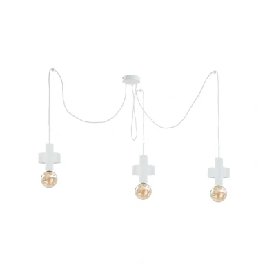 Image of Unica Cluster Pendant Ceiling Light White, 3x E27