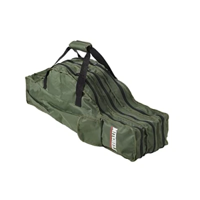 Image of Mitchell GT Pro Portable Canvas Fishing Rod Bag For And Reel Sets, Organizer Accessories, Green Carry Case &amp; Storage