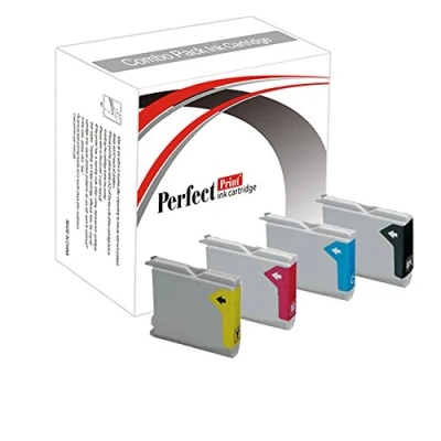 Image of Set of 4 PerfectPrint Compatible Ink Cartridge Replace LC 970 For Brother DCP 130C 135C 150C 153C 157C 330C 350C 540CN 560CN 750CW 770CW MFC 230C 235C 240C 260C 440CN 465CN 660CN 665CW 680CN 685CW 845CW 885CW 3360C 5460CN 5860CN