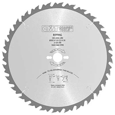 Image of CMT 293.028.14 M Ripping Blade Z 28 D 350 B 30 K 3,5 P 2,5