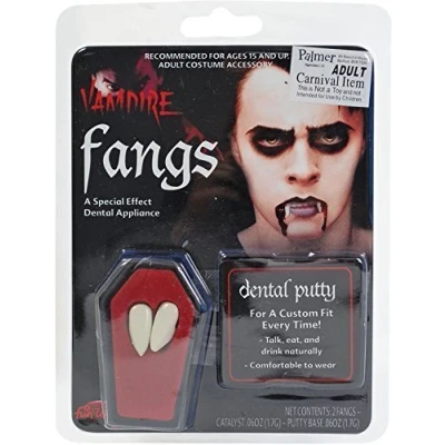 Image of Bristol Novelty Adults Christmas Fancy Dress Party Vampire Accessory Dracula Fang Caps Teeth Uk