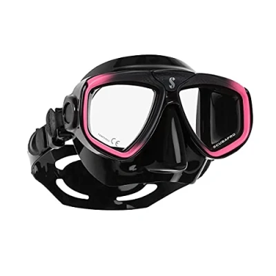 Image of Scubapro Zoom Mask Black/Pink Cold Water Diving Regulator Kit Unisex Adult, Black/Pink, One Size