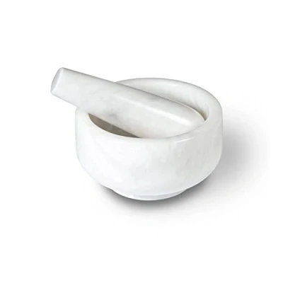 Image of Classic White Marble Pestle &amp; Mortar