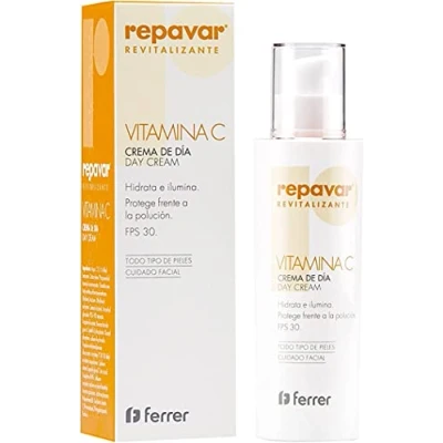 Image of Repavar Revitalising Day Cream with Moisturising Action Made Vitamin C and Pollustop Protects your Skin from Pollution Prevents the Signs of Ageing 50 ml