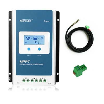 Image of EPEVER MPPT Solar Charge Controller 40A 12V/24V Auto Work Max. PV 100V Panel Regulator with LCD Display for Gel AGM Flooded Sealed Lithium Battery (Tracer4210AN)