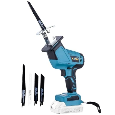 Image of KATSU FIT BAT Brushless Cordless Reciprocating Saw 21V, Battery Powered Mini Pruning with Motor and 4PCs Blades, No or Charger 102747
