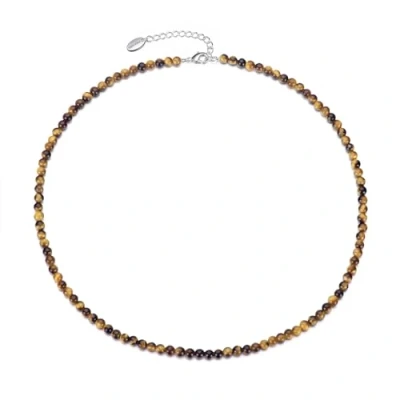 Image of Philip Jones Tigers Eye Mini Beaded Gemstone Necklace
