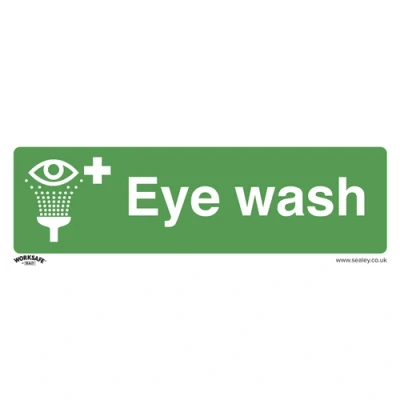Image of Worksafe Safe Conditions Safety Sign Eye Wash Self Adhesive Vinyl Pack of 10