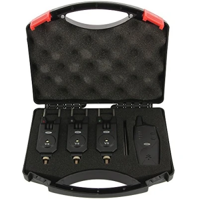 Image of Carp Fishing Bite Alarms With Wireless Receiver + Snag Ears Tone &amp; Vol Control