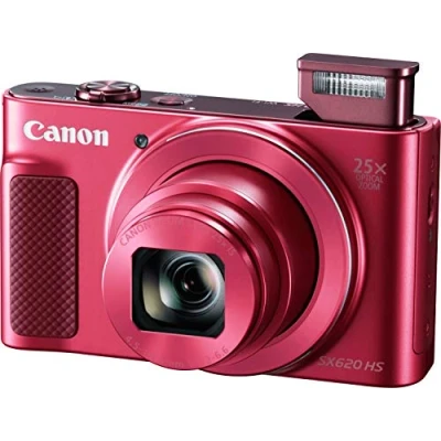 Image of Canon PowerShot SX620 HS 20.2 MP Digital Compact Camera (3 Inch Display, 25 x Optical Zoom, Wi Fi, NFC, Full HD Video) Red (Renewed)