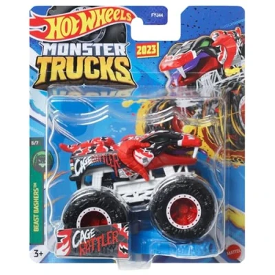 Image of Hot Wheels Monster Trucks Cage Rattler 1:64 Scale Diecast Model Car