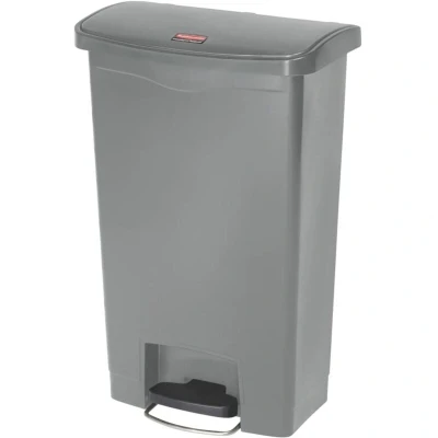 Image of Rubbermaid Slim Jim Step on Front Pedal Bin Grey 50L