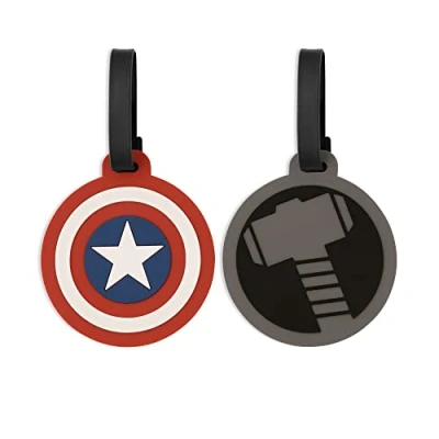 Image of Peers Hardy Disney Marvel Thor and Captain America 2 Piece Luggage Tag Set