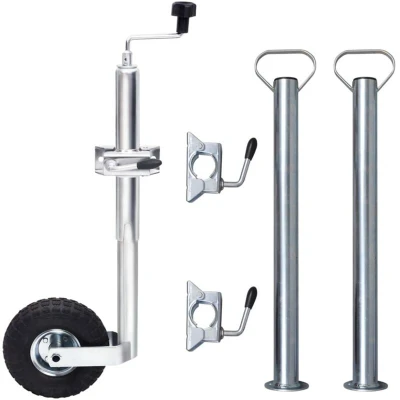 Image of vidaXL Jockey Wheel 48 mm with 2 Support Tubes and 3 Split Clamps