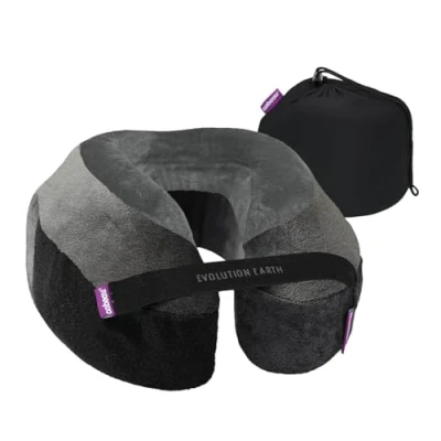 Image of Cabeau Evolution Earth Deluxe Memory Foam Travel Neck Pillow The Best with 360 Head, and Chin Support (Wind)