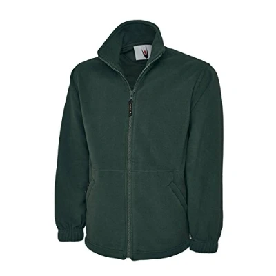 Image of Adults Classic Full Zip Fleece Jacket Bottle Green 4XL
