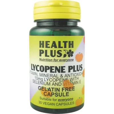 Image of Health Plus Lycopene 10mg Men&#039;s Plant Supplement 30 Gelatin Free Capsules