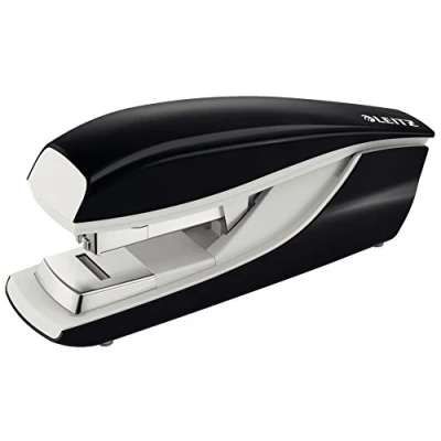 Image of Leitz 55230195 Stapler, 40 Sheet Capacity, Ergonomic Metal Body, Includes Staples, Flat Clinch, NeXXt Range, 55230095 Black