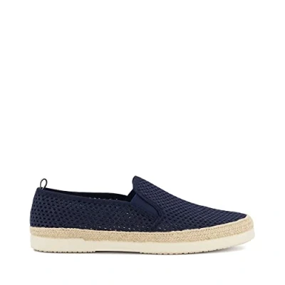 Image of Dune Mens FISHERR Perforated Casual Espadrilles Size UK 8 Flat Heel Navy