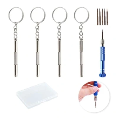 Image of 5pcs Mini Multifunctional Screwdriver, Glasses Screwdriver Kit, Hand Tool, screwdriverfor Glasses, Clocks, Toys, and Mobile Phones