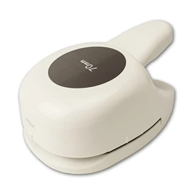 Image of punch round circle diameter 7.0 cm paper punch, hole motif for crafts, labels, table decorations, suitable up to 220 g/m²