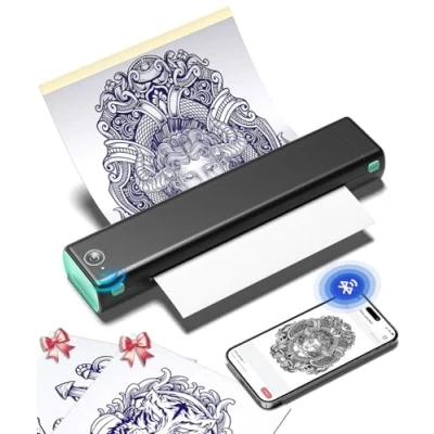 Image of Phomemo M08F Tattoo Printer Stencil Machine A4 Thermal Drawing for DIY,Temporary and Permanent Tattoos with 10pcs Transfer Paper