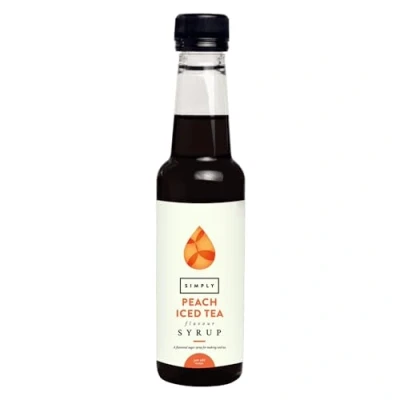Image of Simply Peach Syrup, Vegan &amp; Nut Free Flavoured Syrup for Coffee, Cocktails Baking (250ml)