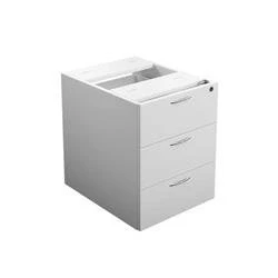 Image of 655 Fixed Pedestal 3 Drawers White