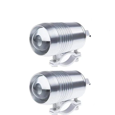 Image of HANEU 12V 80V U2 30W LED Spotlight Motorcycle DRL Driving Fog Lamp Spot Head Light (2Pcs Silver Lights)