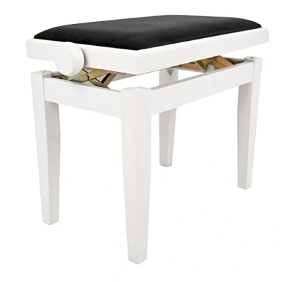 Image of Navarrez Juan Miguel piano bench deluxe white matt NV42