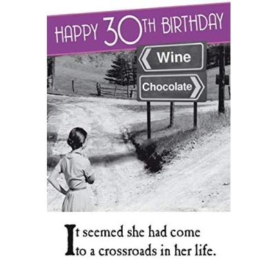 Image of On The Ceiling, 30th Birthday Card for Her, Age 30 Card, Funny a Girl