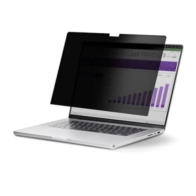 Image of StarTech.com 16 inch MacBook Pro 21/23 Laptop Privacy Screen, Removable and Reversible Anti Glare Blue Light Filter, Magnetic