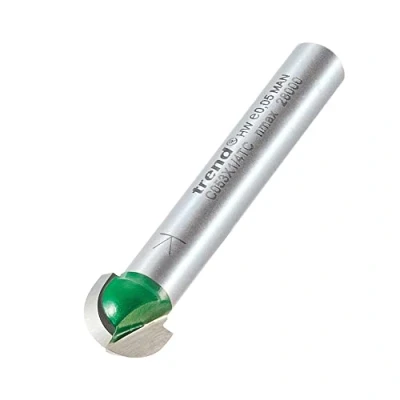 Image of Trend CraftPro Cavetto Router Cutter Bit, 1/4 Inch Shank, 4.8mm Radius and 9.5mm Cut Diameter, Tungsten Carbide Tipped, C053X1/4TC