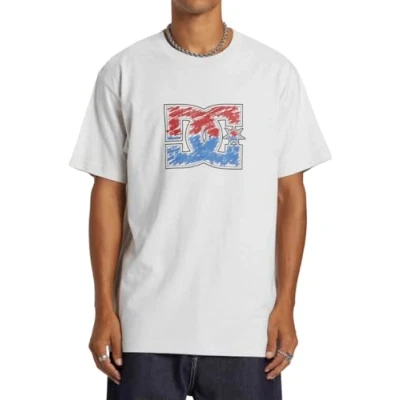 Image of DC Shoes STAR Inline Print Tshirt, Size: XS, Snow heather