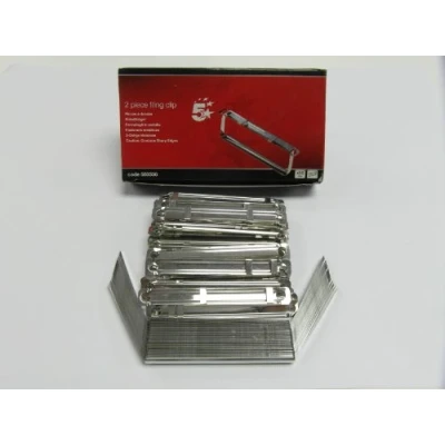 Image of 5 Star 2 Piece Filing Clip 51mm Capacity [Pack of 50], Silver