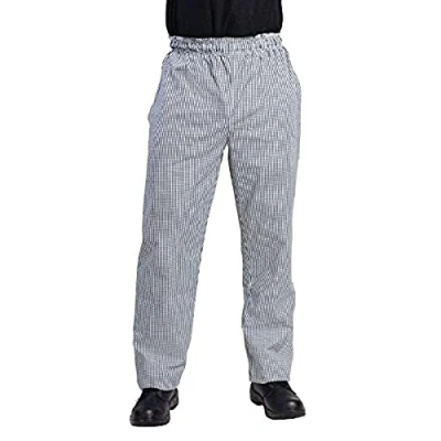 Image of Whites Chefs Apparel DL712 M Vegas Chef Trouser, Small Black and White Check