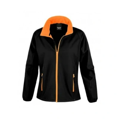 Image of Result Women&#039;s R231F Printable Softshell Jacket Black/Orange, Large/Size 14