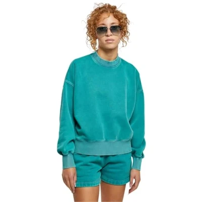 Image of Urban Classics Stone Sweatshirt, Women&#039;s, Size: XS, Watergreen