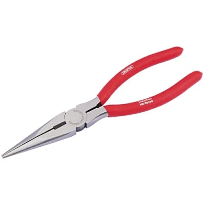 Image of Draper Long Nose Plier with PVC Dipped Handle, 200mm