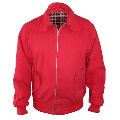 Image of Harrington Jacket by SKYTEXUK Classic/Retro/Mod/Scooter, 8 colours, sizes S 5XL (M, Red)