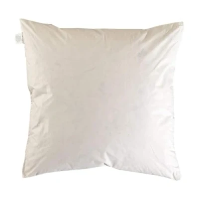 Image of Lancashire Textiles Feather Pillows 65x65 cm, European Square Continental Pillows, Duck Cushion Inners, Cotton Casing, 2 Pack, Hotel Quality Luxury Bed Pillow