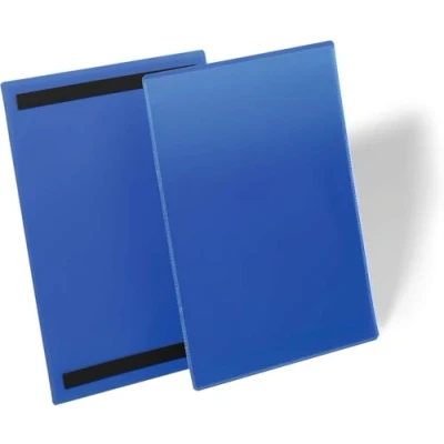 Image of Durable Magnetic Document Sleeve A4 Portrait, Pack of 50 Pieces, Dark Blue
