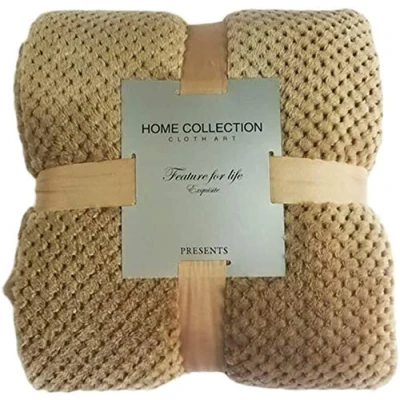 Image of ausuky Weighted Blanket Heavy Quilted Inner Layer Washable Minky Cover Fill for Deep Sleep (yellow,100cm*150cm)