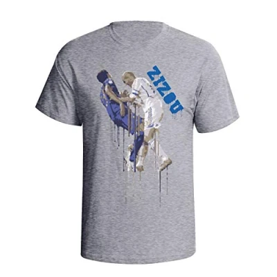 Image of Zinedine Zidane Graffiti Style Mens Football T Shirt