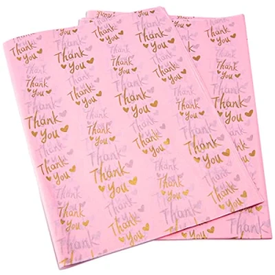 Image of 60 Sheets Tissue Paper,19.7x13.8 Inch Paper for Packaging,Gift Wrapping Weddings Birthday Christmas Valentine DIY Crafts (Pink, 50 * 35cm)