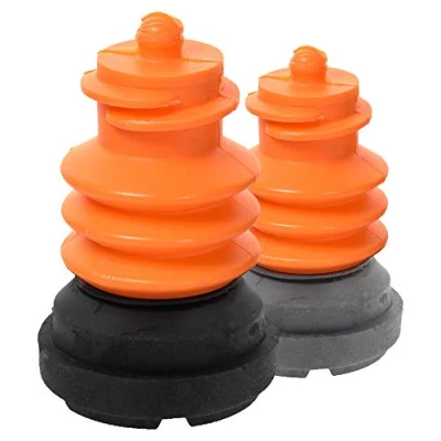 Image of Flexyfoot Shock Absorbing Walking Stick Ferrule Replacement Foot Fit All Ferrules Improves Grip, Safety, Reduces Slips, from Impacts Black Pack of 1