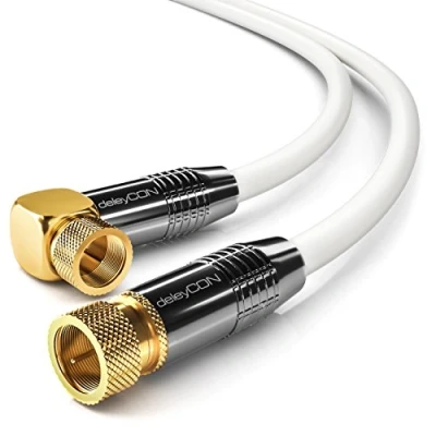 Image of deleyCON SAT Cable 90/Straight Gold Plated