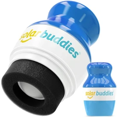 Image of Solar Buddies Refillable Roll On Sponge Applicator for Kids, Adults, Families, Travel Size Holds 100ml Friendly Sunscreen, Suncream and Lotions