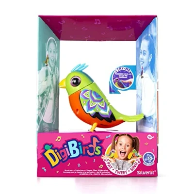 Image of Digibirds Single Assorted Styles, Playset &amp; Interactive, Animated Electronic Bird, Sounds, Record Playback, Sings, Head Turns