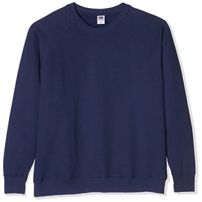 Image of Fruit of the Loom Men Raglan Classic Sweater, Blue (Deep (Navy)), XX Large